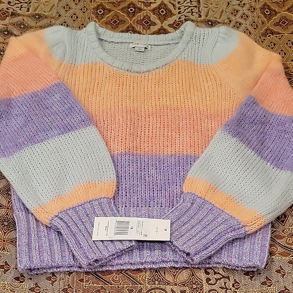 Colorful Striped Women's Sweater - Picture 1 of 3